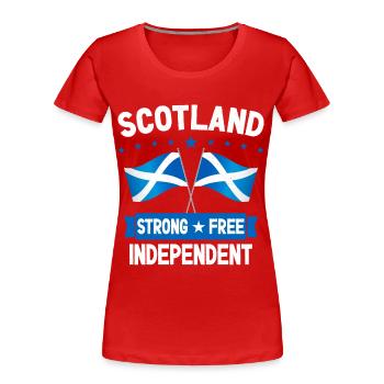Schottland - Frauen Premium Bio T-Shirt - Rot - Vorne - Mia (176cm)