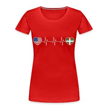 Basque Country - Women's Premium Organic T-Shirt - red - Front - Mia (176cm)