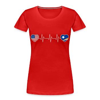 Marshallinseln - Frauen Premium Bio T-Shirt - Rot - Vorne - Mia (176cm)
