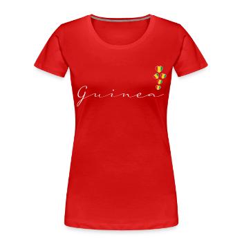 Guinea - Women's Premium Organic T-Shirt - red - Front - Mia (176cm)