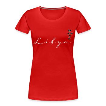 Libyen - Frauen Premium Bio T-Shirt - Rot - Vorne - Mia (176cm)