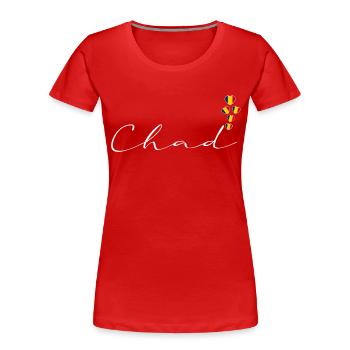 Tschad - Frauen Premium Bio T-Shirt - Rot - Vorne - Mia (176cm)