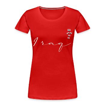Irak - T-shirt bio Premium Femme - rouge - Devant - Mia (176cm)