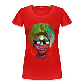 Koweït - T-shirt bio Premium Femme - rouge - Devant - Mia (176cm)