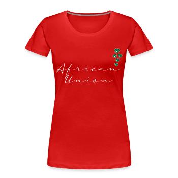 Afrikanische Union - Frauen Premium Bio T-Shirt - Rot - Vorne - Mia (176cm)