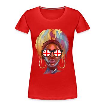 Georgien - Frauen Premium Bio T-Shirt - Rot - Vorne - Mia (176cm)