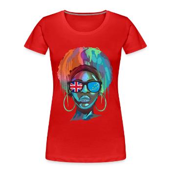 Tuvalu - T-shirt bio Premium Femme - rouge - Devant - Mia (176cm)