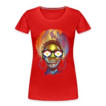 Saba - Women's Premium Organic T-Shirt - red - Front - Mia (176cm)
