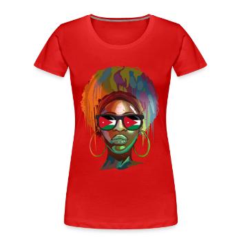 Jordanien - Frauen Premium Bio T-Shirt - Rot - Vorne - Mia (176cm)