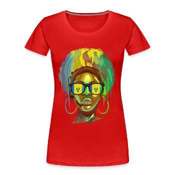 St. Vincent und die Grenadinen - Frauen Premium Bio T-Shirt - Rot - Vorne - Mia (176cm)