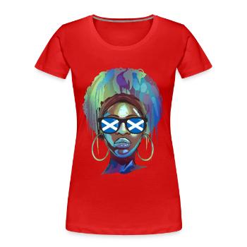 Schottland - Frauen Premium Bio T-Shirt - Rot - Vorne - Mia (176cm)