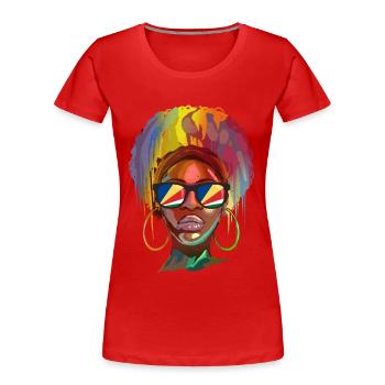 Seychellen - Frauen Premium Bio T-Shirt - Rot - Vorne - Mia (176cm)