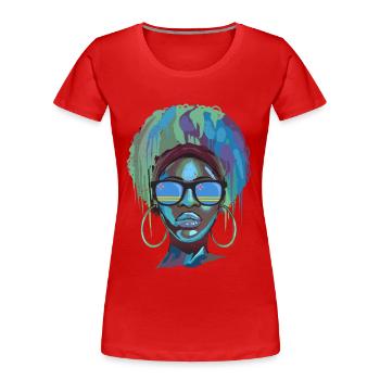 Aruba - Frauen Premium Bio T-Shirt - Rot - Vorne - Mia (176cm)