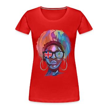 British Indian Ocean Territory - Women's Premium Organic T-Shirt - red - Front - Mia (176cm)