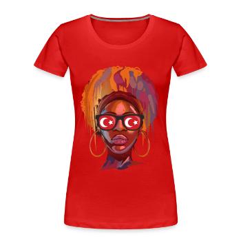 Osmanisches Reich - Frauen Premium Bio T-Shirt - Rot - Vorne - Mia (176cm)