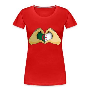 Algerien - Frauen Premium Bio T-Shirt - Rot - Vorne - Mia (176cm)
