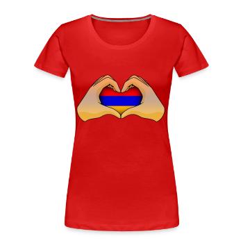 Armenien - Frauen Premium Bio T-Shirt - Rot - Vorne - Mia (176cm)