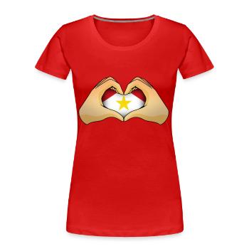 Saba - Women's Premium Organic T-Shirt - red - Front - Mia (176cm)