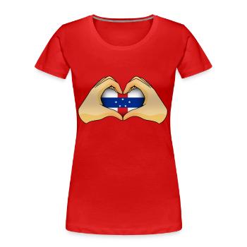 Netherlands Antilles - Women's Premium Organic T-Shirt - red - Front - Mia (176cm)
