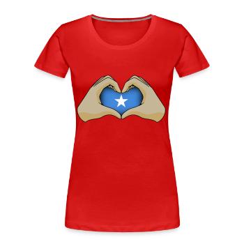 Somalie - T-shirt bio Premium Femme - rouge - Devant - Mia (176cm)