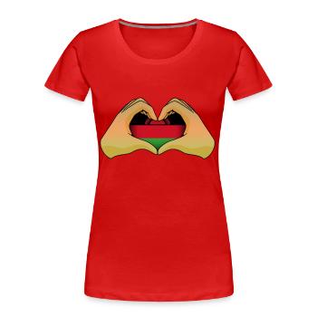 Malawi - T-shirt bio Premium Femme - rouge - Devant - Mia (176cm)