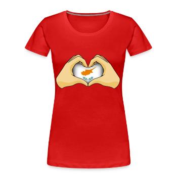 Zypern - Frauen Premium Bio T-Shirt - Rot - Vorne - Mia (176cm)