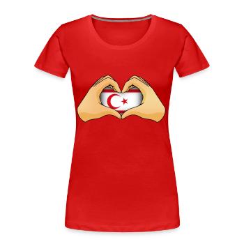 Northern Cyprus - Women's Premium Organic T-Shirt - red - Front - Mia (176cm)