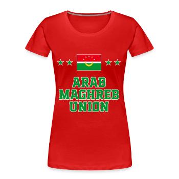 Union des Arabischen Maghreb - Frauen Premium Bio T-Shirt - Rot - Vorne - Mia (176cm)