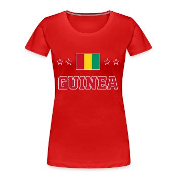 Guinea - Women's Premium Organic T-Shirt - red - Front - Mia (176cm)