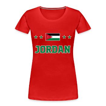 Jordanien - Frauen Premium Bio T-Shirt - Rot - Vorne - Mia (176cm)