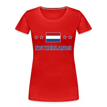 Antilles néerlandaises - T-shirt bio Premium Femme - rouge - Devant - Mia (176cm)