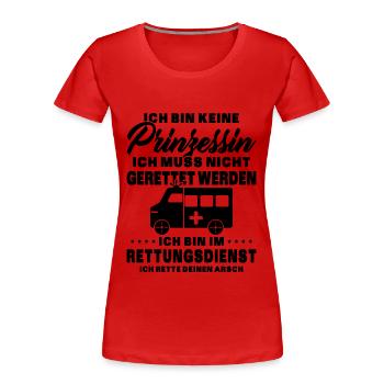 Frauensanitäterin Sanitäterin - Frauen Premium Bio T-Shirt - Rot - Vorne - Mia (176cm)