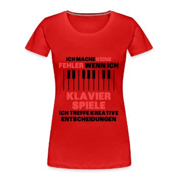 Pianisten Witz Geschenk für Klavier Spieler - Frauen Premium Bio T-Shirt - Rot - Vorne - Mia (176cm)