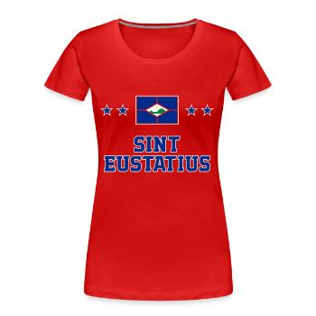 Sint Eustatius - T-shirt bio Premium Femme - rouge - Devant - Mia (176cm)