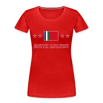 Maluku du Sud - T-shirt bio Premium Femme - rouge - Devant - Mia (176cm)