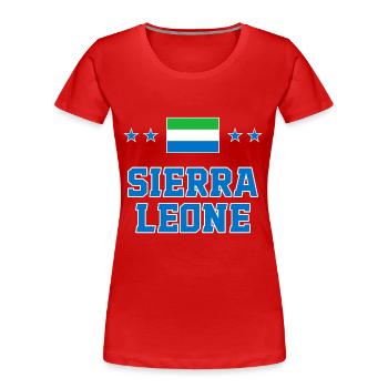 Sierra Leone - T-shirt bio Premium Femme - rouge - Devant - Mia (176cm)