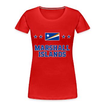 Marshallinseln - Frauen Premium Bio T-Shirt - Rot - Vorne - Mia (176cm)