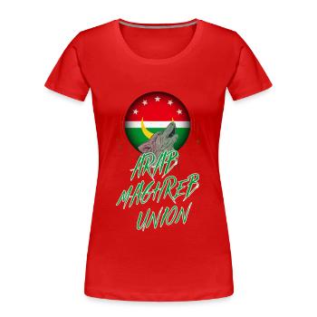 Union des Arabischen Maghreb - Frauen Premium Bio T-Shirt - Rot - Vorne - Mia (176cm)