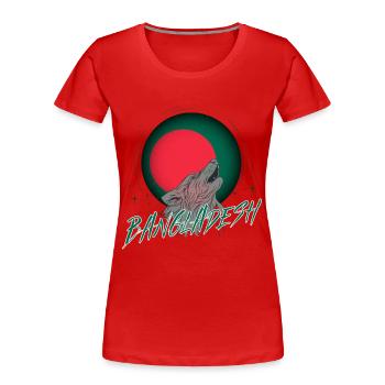 Bangladesh - T-shirt bio Premium Femme - rouge - Devant - Mia (176cm)