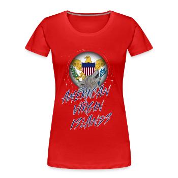 Amerikanische Jungferninseln - Frauen Premium Bio T-Shirt - Rot - Vorne - Mia (176cm)