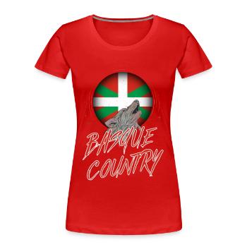 Basque Country - Women's Premium Organic T-Shirt - red - Front - Mia (176cm)