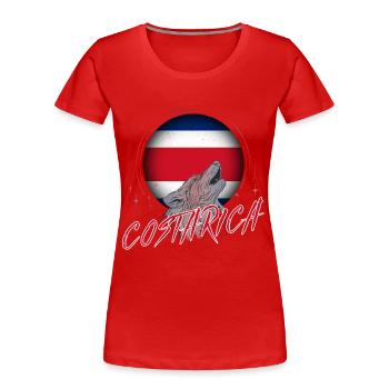 Costa Rica - T-shirt bio Premium Femme - rouge - Devant - Mia (176cm)