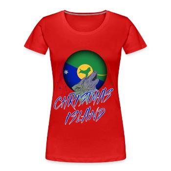 Weihnachtsinsel - Frauen Premium Bio T-Shirt - Rot - Vorne - Mia (176cm)