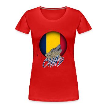 Tschad - Frauen Premium Bio T-Shirt - Rot - Vorne - Mia (176cm)