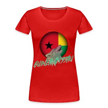 Guinea Bissau - Women's Premium Organic T-Shirt - red - Front - Mia (176cm)