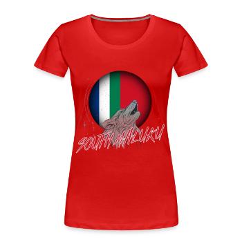 Maluku du Sud - T-shirt bio Premium Femme - rouge - Devant - Mia (176cm)