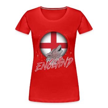 Angleterre - T-shirt bio Premium Femme - rouge - Devant - Mia (176cm)