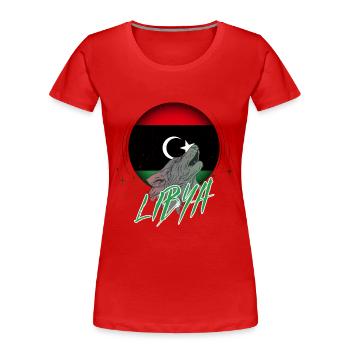 Libyen - Frauen Premium Bio T-Shirt - Rot - Vorne - Mia (176cm)
