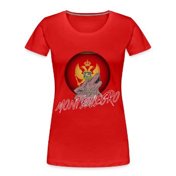 Montenegro - Women's Premium Organic T-Shirt - red - Front - Mia (176cm)