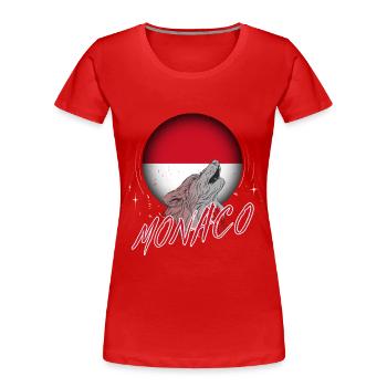 Monaco - Frauen Premium Bio T-Shirt - Rot - Vorne - Mia (176cm)